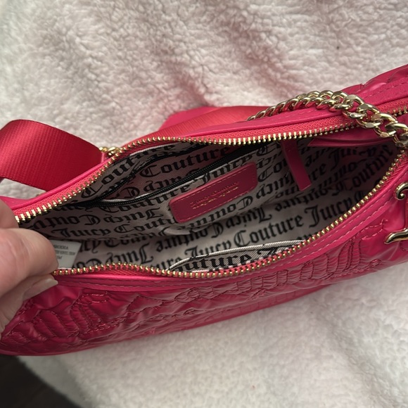 Juicy Couture: Juicy Puff Halfmoon Xbody in color Pink Flash, NWT - Picture 4 of 6